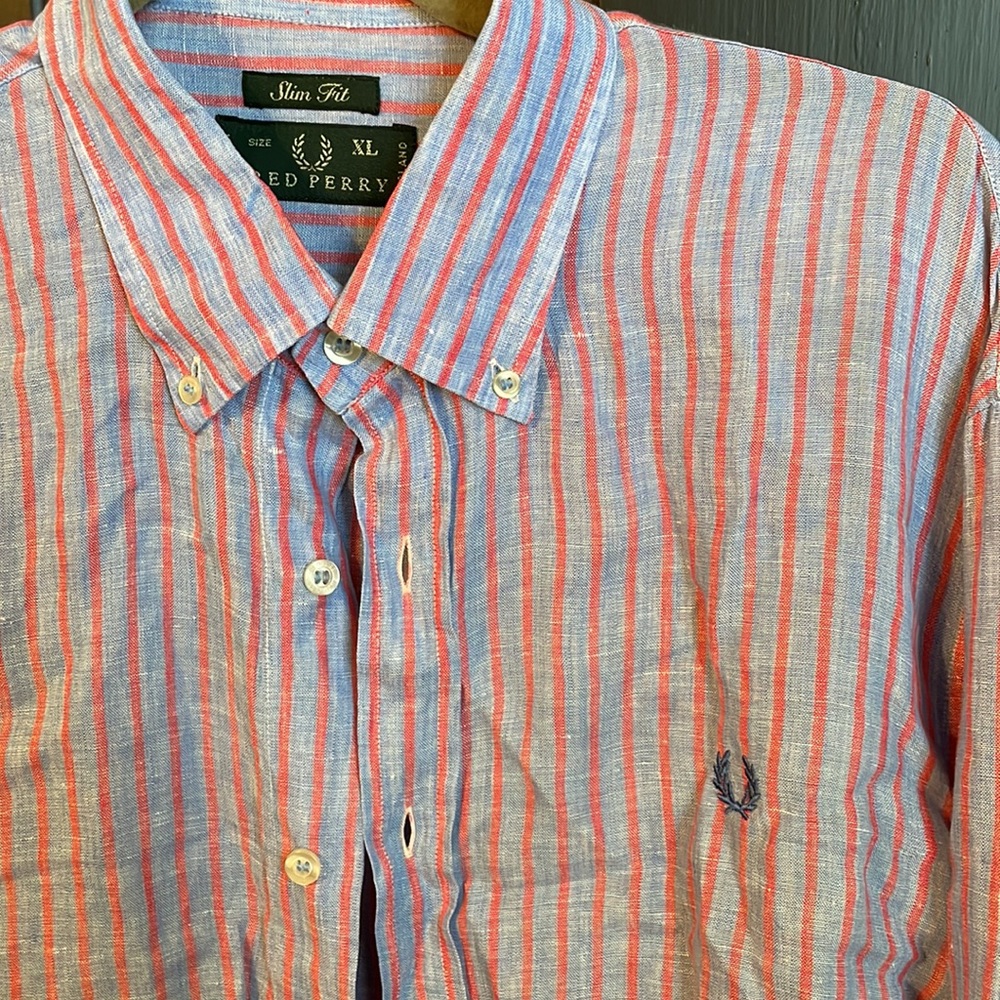 Flax Linen Fred Perry Button Up